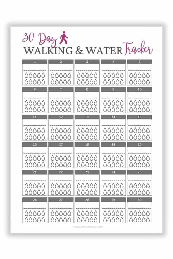 Free Printable Walking Chart