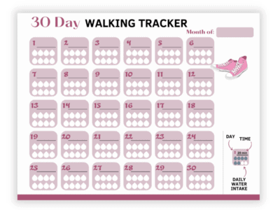 Free Printable Walking Log - Track Steps, Miles, or Time Walked!