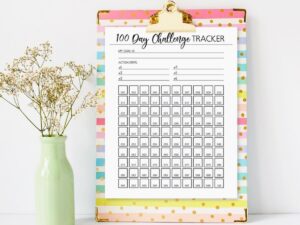 Free Printable 100 Day Challenge Tracker (Great for Big Goals!)
