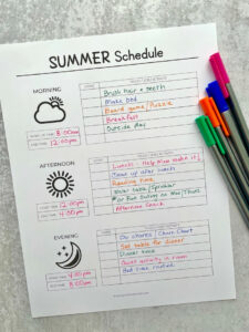 How to Create a Summer Schedule for Kids - Plus Sample Routines!