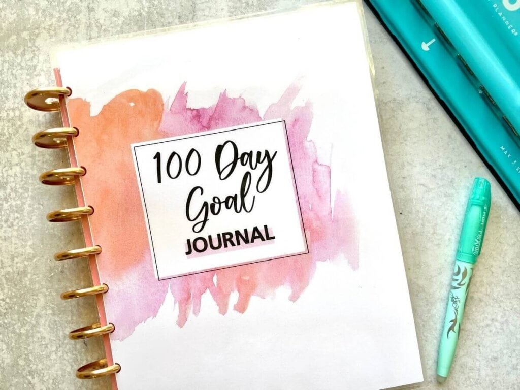 100 day goal journal