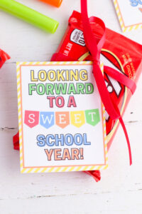 Easy Cookie or Candy Teacher Gifts (with Free Printable Gift Tags!)