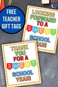 Easy Cookie or Candy Teacher Gifts (with Free Printable Gift Tags!)