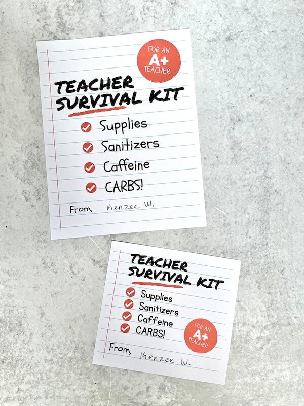 Make a Teacher Survival Kit (Awesome Ideas and Free Printable Gift Tag!)