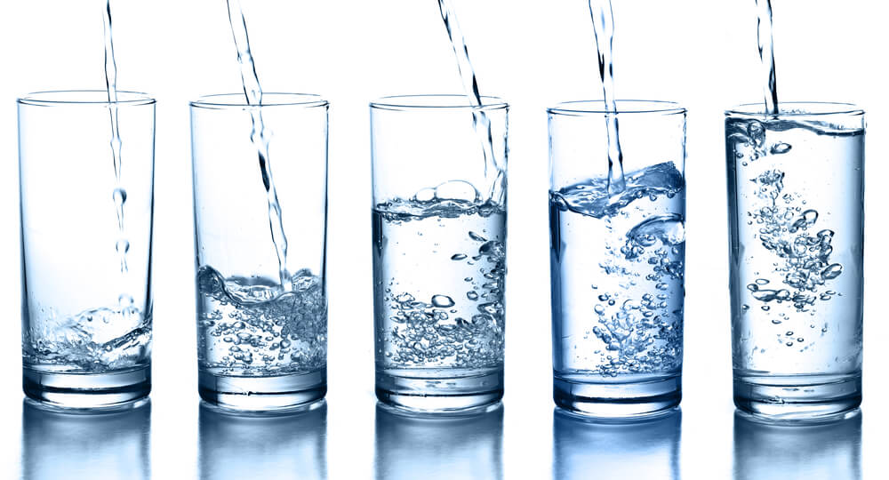 5 glasses of water