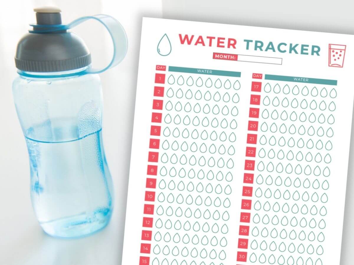 Free Water Tracker Printable and Tips For Tracking Water Intake 