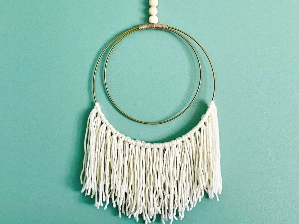 Easy DIY Boho Wall Hanging in 30 Minutes - Cheap Boho Wall Decor!