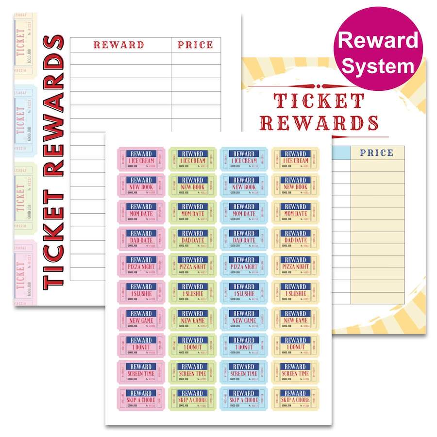 Reward Tickets 448 Printable Cut Out Reward Tickets For All Ages Free