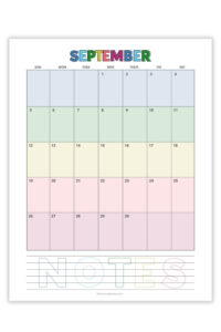 Free Printable September Calendar - 8 Different 2021 Calendar PDFs!