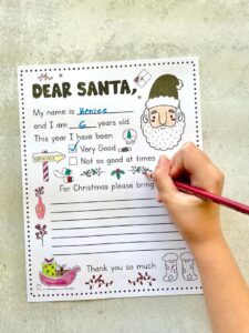 Free Printable Santa Letter Template (with Envelopes and 