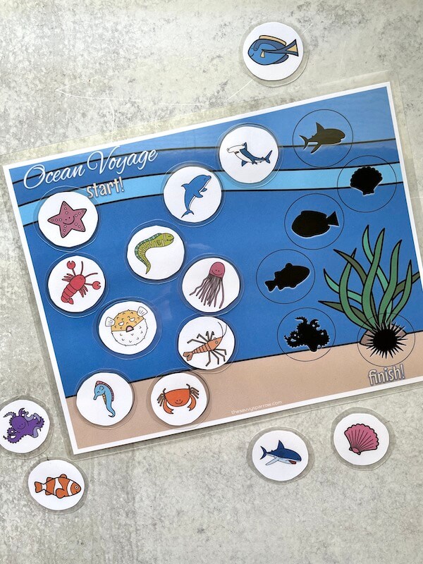 ocean themed printable sticker chart