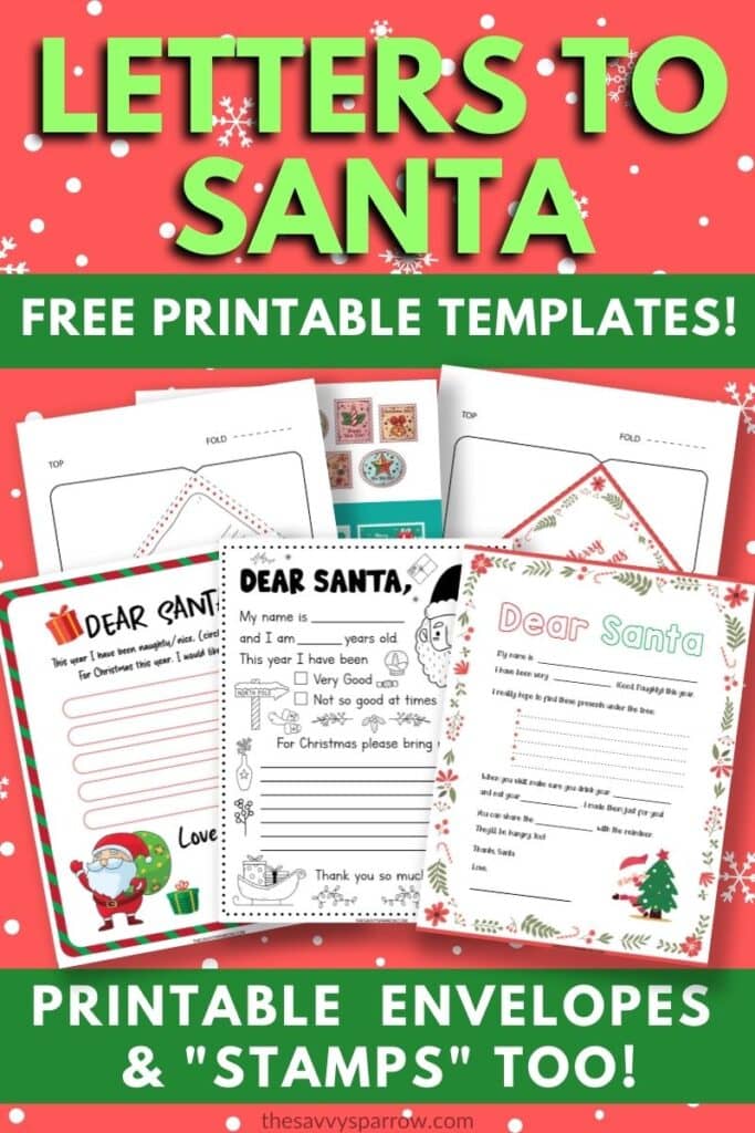 Free Printable Santa Letter Template (with Envelopes and 