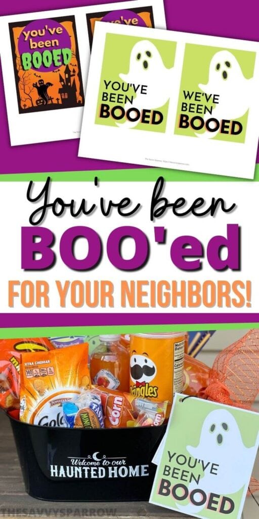 You've Been Booed - Printable Tags for Booing Neighbors this Halloween!