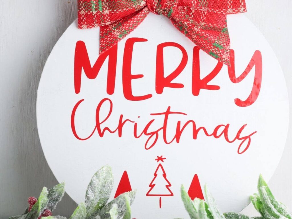 DIY Merry Christmas sign