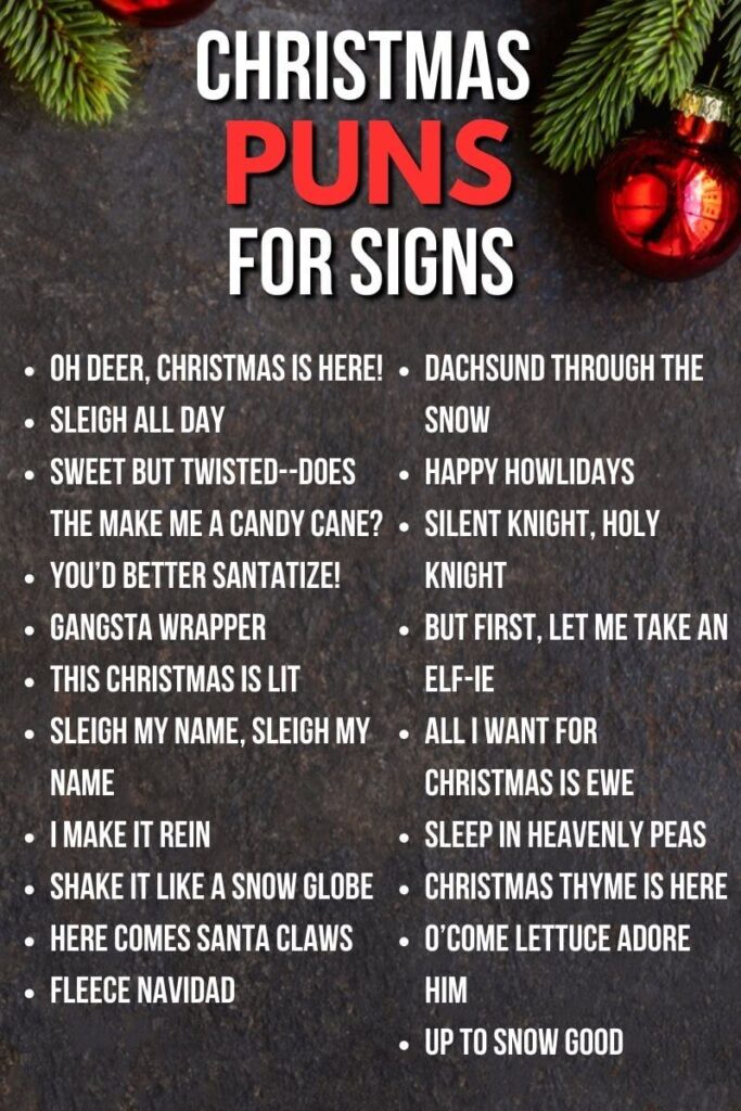 list of Christmas puns