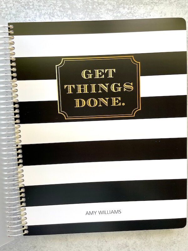 customizable planner cover that says get things done
