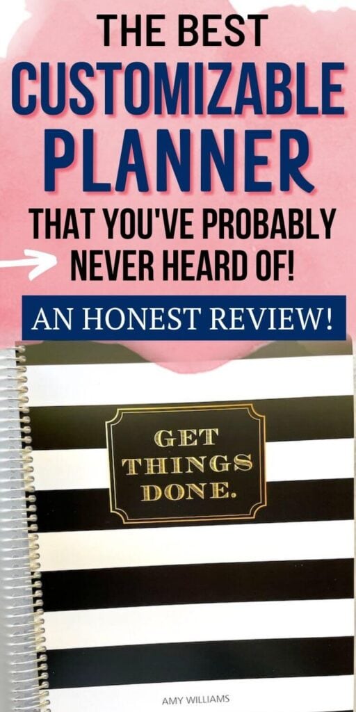 customizable planner that says get things done - Pinterest graphic