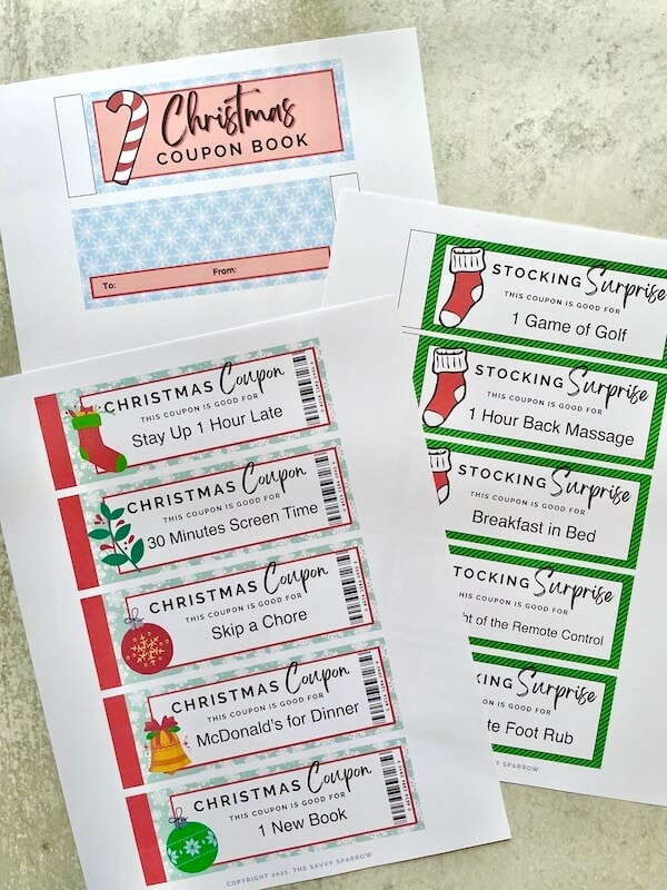 printable Christmas coupons