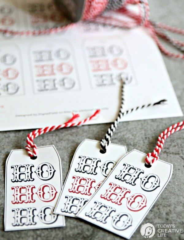 Christmas gift tags that say ho ho ho