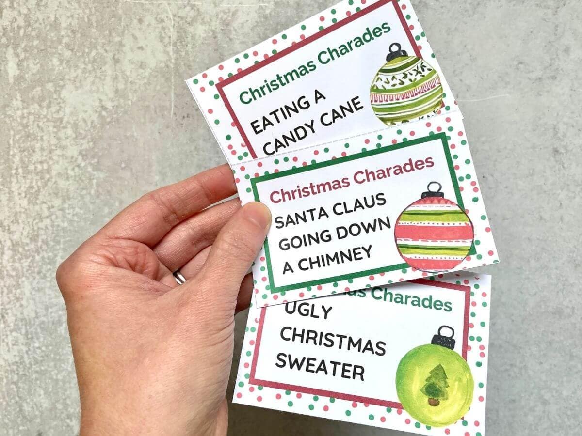 Christmas Charades Game - A Fun Printable Party Game for a Crowd!