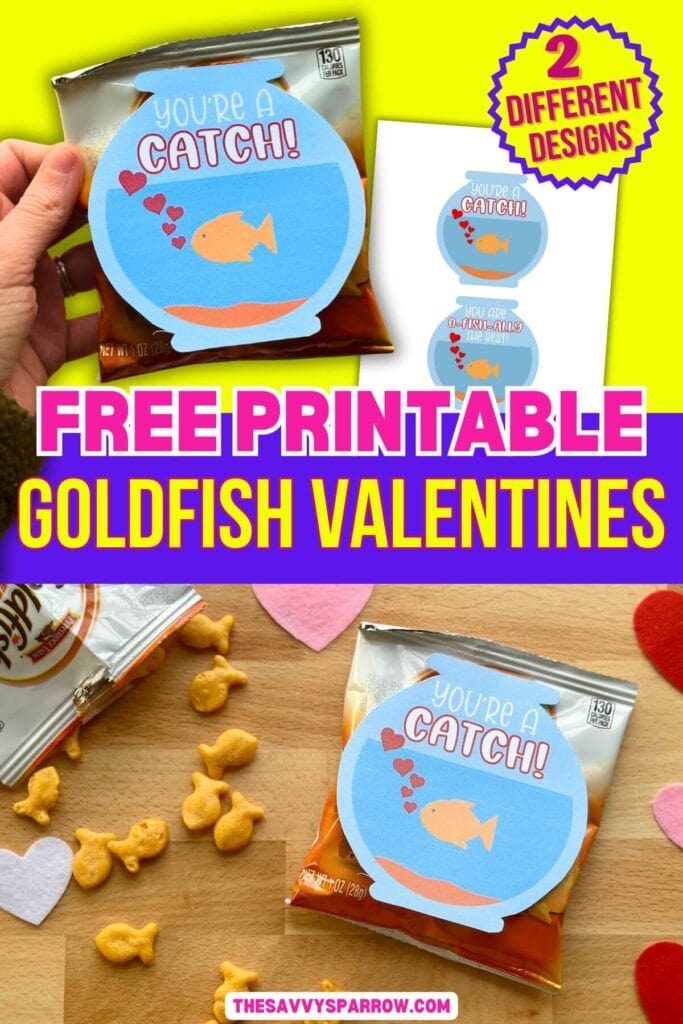 free printable goldfish valentines
