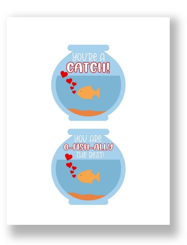 goldfish valentines cards PDF