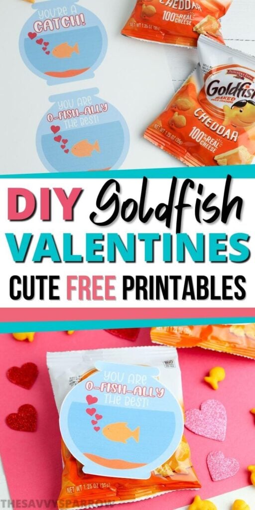 DIY goldfish valentines with printable PDF