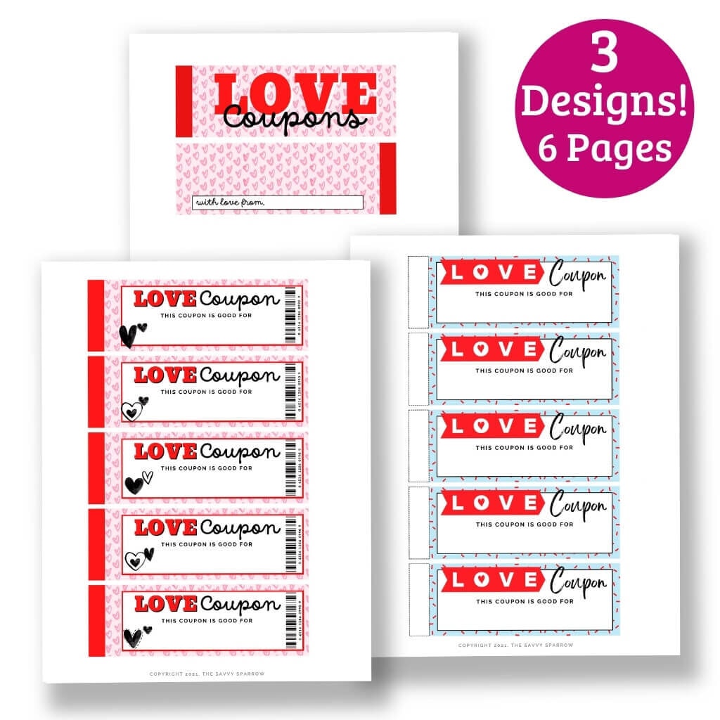 Printable coupon store book for boyfriend