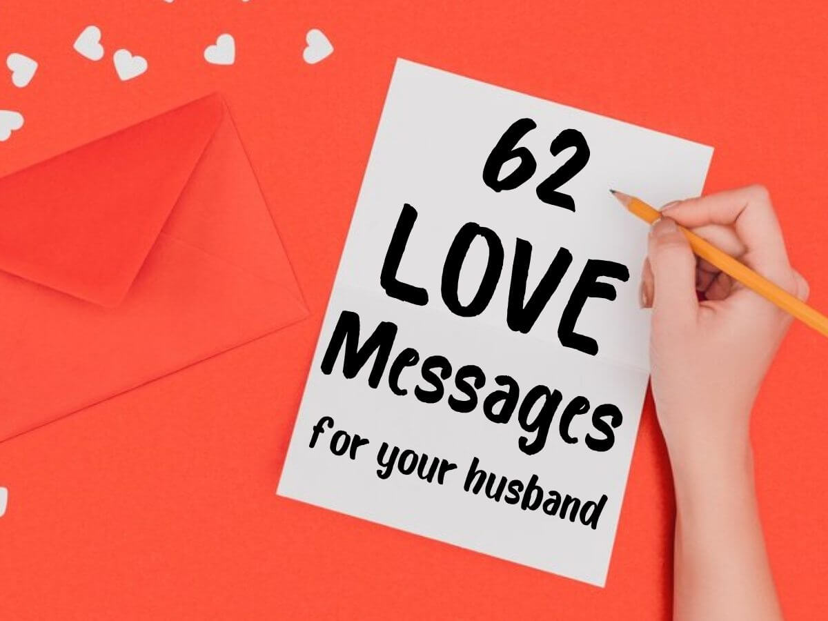 woman writing "62 love messages for your husband"