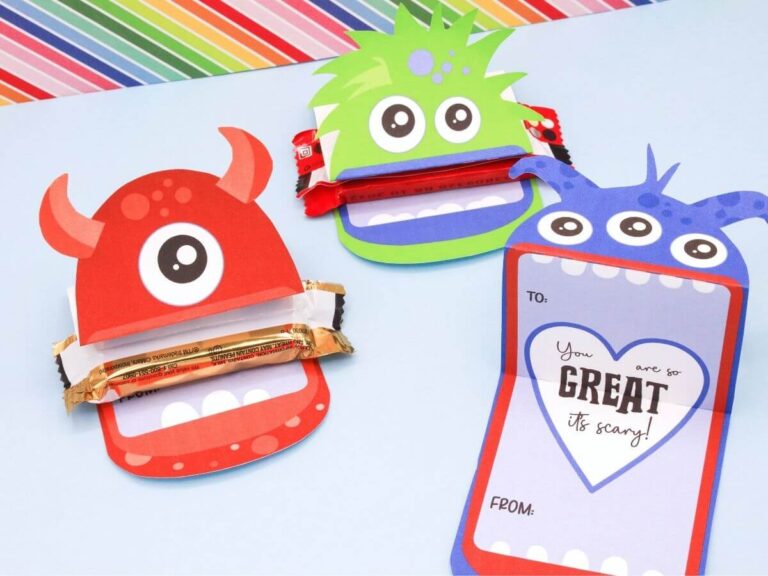 Free Printable Monster Valentines for Kids to Give Out