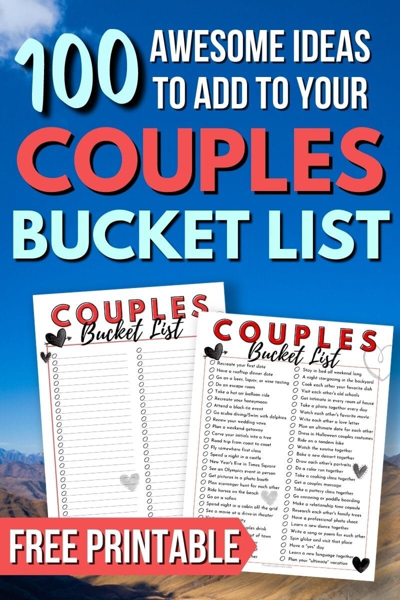 couples bucket list ideas mockup graphic