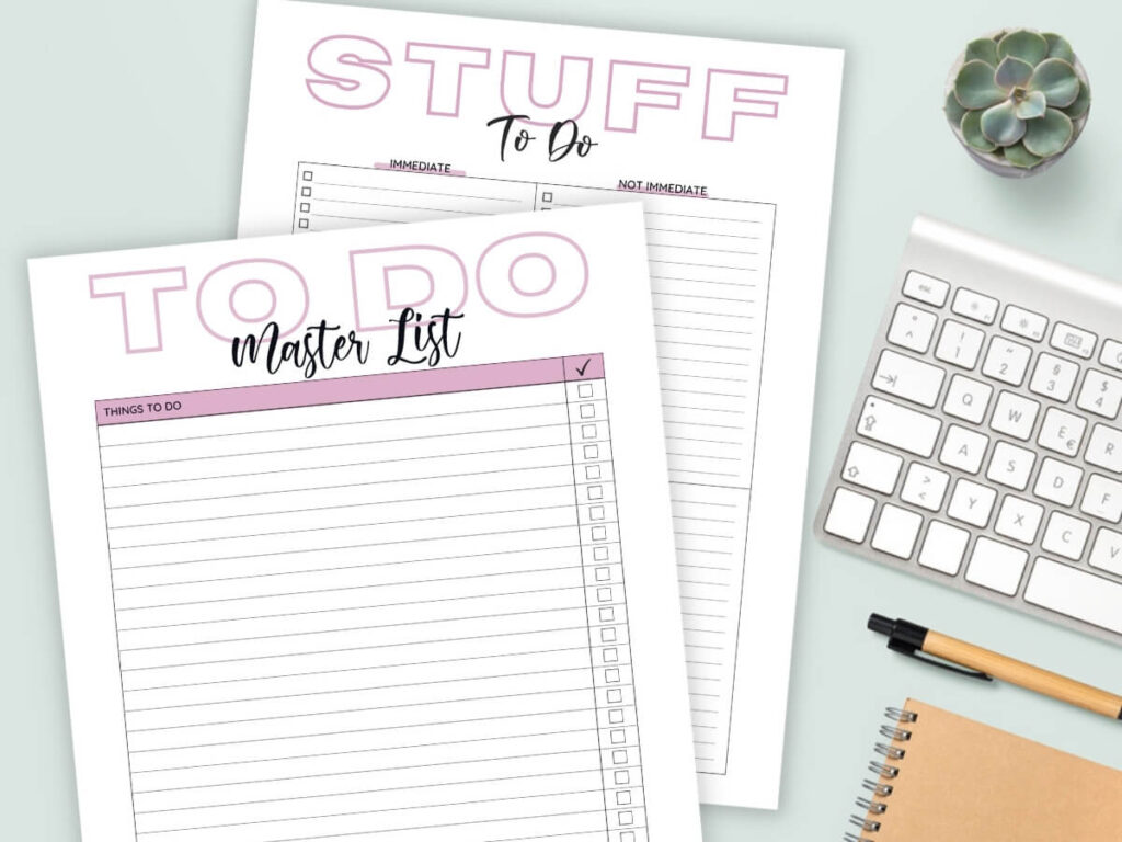 free printable master to do list templates