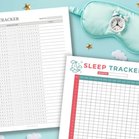 2 sleep log printable tracker PDFs