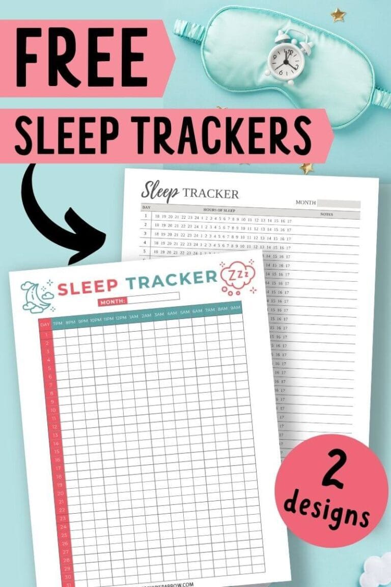 Free Printable Sleep Log to Track Your Sleep Hours