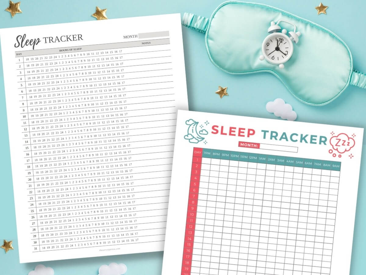 Free Printable Sleep Log to Track Your Sleep Hours