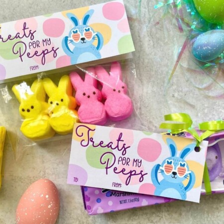 treats for my peeps gift tags attached to peeps candy