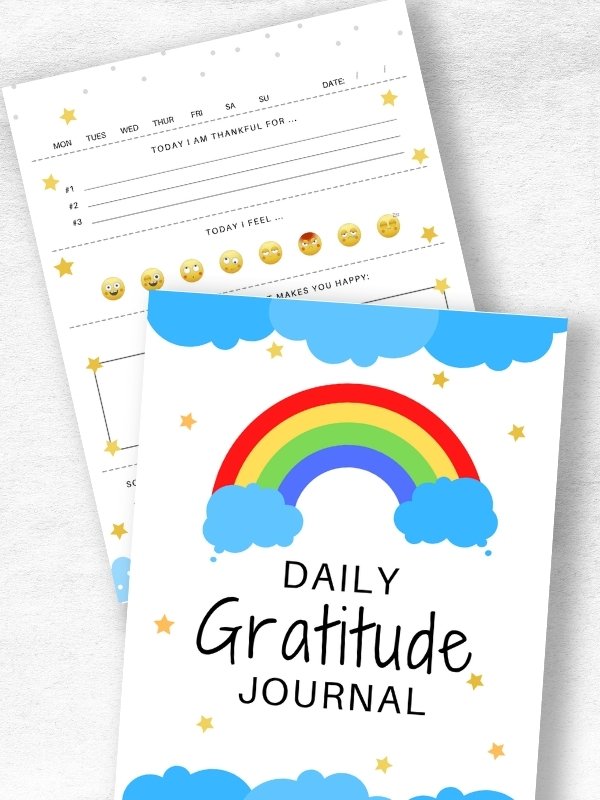 gratitude journal for kids printable template