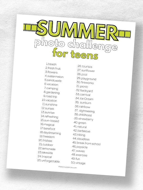 summer photo challenge pdf