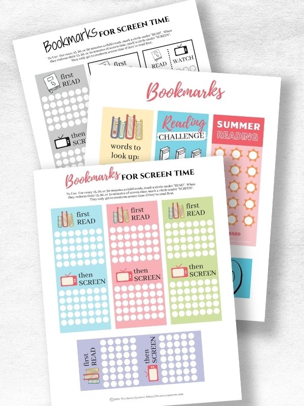 printable reading challenge bookmarks