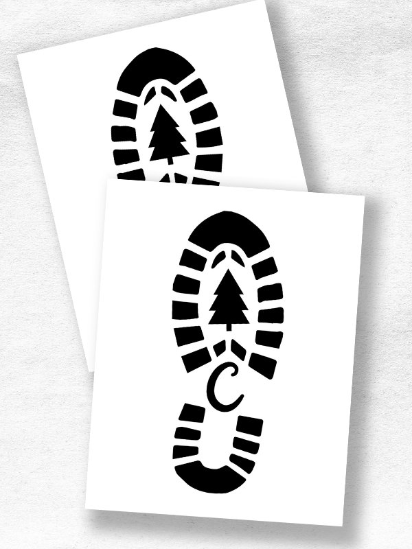 santa's footprints templates