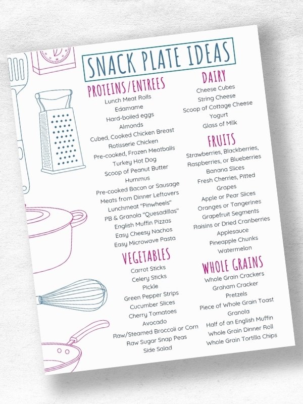 list of snack plate ideas for kids