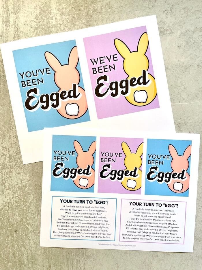 you've been egged printable signs