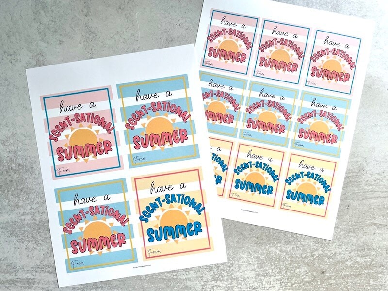 summer gift tags