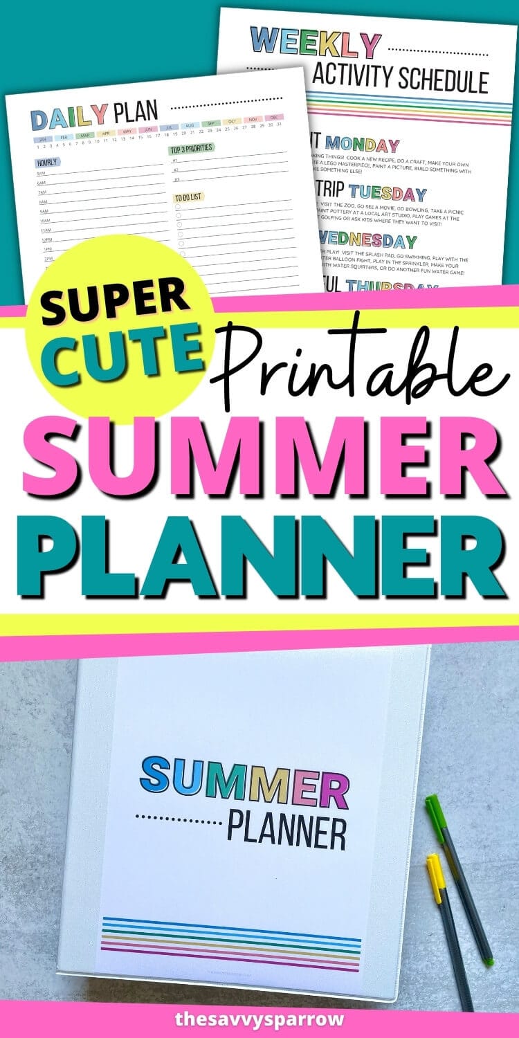 The Ultimate Summer Planner Cute Printable for Summer Plans!