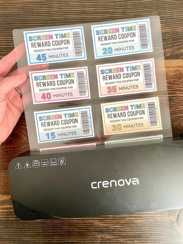 printable screen time reward coupons for kids the savvy sparrow