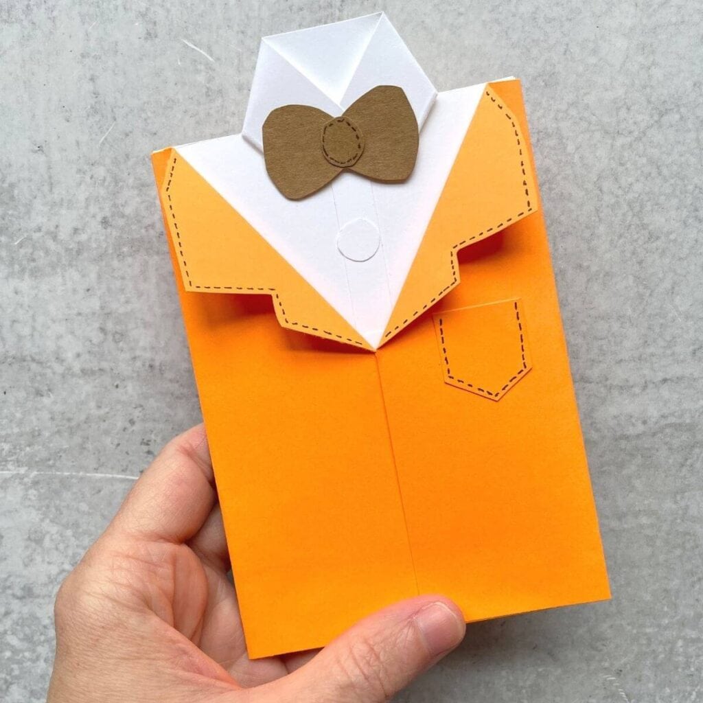 DIY tuxedo card craft