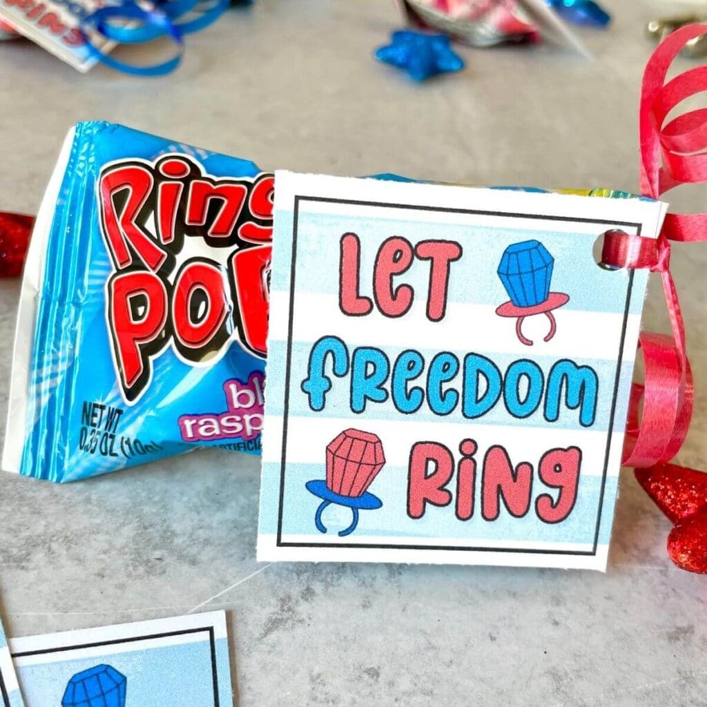 ring pop 4th of July party favors