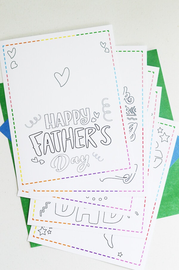 free printable handprint art worksheets for Father's Day