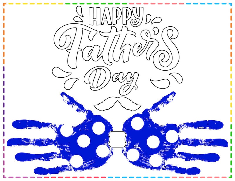 bowtie handprint art for Father's Day
