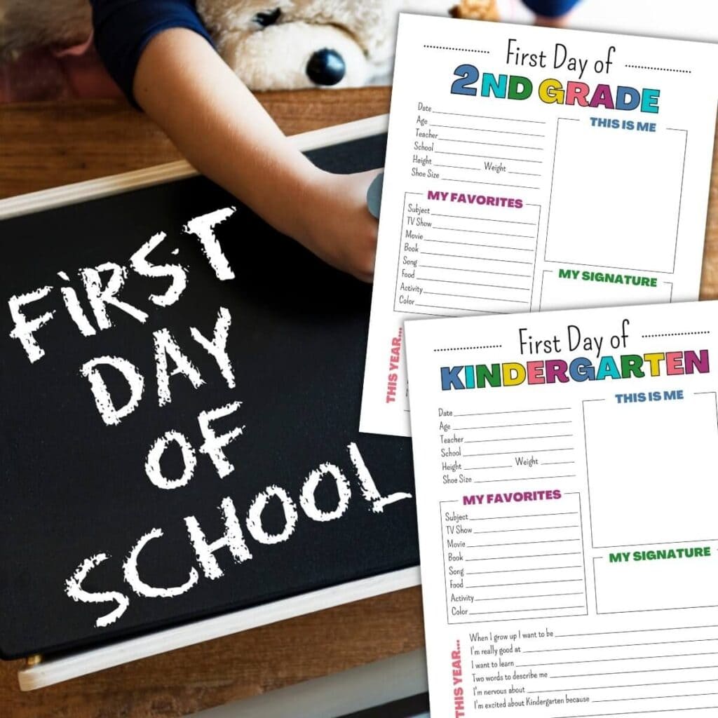 Free Printable First Day Of School Interview For Kids PreK To 12th Grade 